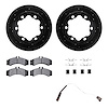 8222-40005 Drilled/Slotted Rotors w/Heavy-Duty Brake Pads/Sensor & Hardware [Silver], 2006-2006 Mopar, Position: Rear - image 1