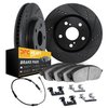 8222-63003 Drilled/Slotted Rotors w/Heavy-Duty Brake Pads/Sensor & Hardware [Silver], 2013-2019 Mercedes-Benz, Position: Front - image 2