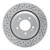 830-03062L Geoperformance Drilled/Slotted Brake Rotor, Fits Select Kia/Hyundai/Genesis, Position: Rear Left