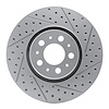 830-27038R Geoperformance Drilled/Slotted Brake Rotor, 2003-2009 Volvo, Position: Front Right - image 1