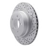 830-31090R Geoperformance Drilled/Slotted Brake Rotor, 2008-2013 BMW, Position: Rear Right - image 3