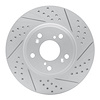 830-59037R Geoperformance Drilled/Slotted Brake Rotor, Fits Select Acura/Honda, Position: Front Right - image 1