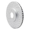 830-67051L Geoperformance Drilled/Slotted Brake Rotor, 2003-2005 Infiniti/Nissan, Position: Front Left - image 2