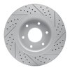 830-67097L Geoperformance Drilled/Slotted Brake Rotor, 2005-2007 Infiniti/Nissan, Position: Front Left - image 4
