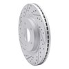 830-67100L Geoperformance Drilled/Slotted Brake Rotor, 2011-2019 Infiniti/Nissan, Position: Front Left - image 2