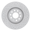 830-73036R Geoperformance Drilled/Slotted Brake Rotor, 1998-2009 Audi/Volkswagen, Position: Front Right - image 1