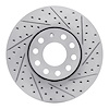 830-73041R Geoperformance Drilled/Slotted Brake Rotor, 1992-2008 Audi/Volkswagen, Position: Front Right - image 1