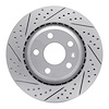 830-73055L Geoperformance Drilled/Slotted Brake Rotor, 2008-2015 Audi/Volkswagen, Position: Rear Left - image 1