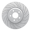 830-73057R Geoperformance Drilled/Slotted Brake Rotor, 2008-2012 Audi/Volkswagen, Position: Front Right - image 1