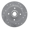 830-74005R Geoperformance Drilled/Slotted Brake Rotor, 1985-2002 Audi/Volkswagen, Position: Rear Right - image 1
