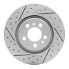 830-74016L Geoperformance Drilled/Slotted Brake Rotor, 1998-2015 Audi/Volkswagen, Position: Front Left - image 1