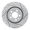 830-74016R Geoperformance Drilled/Slotted Brake Rotor, 1998-2015 Audi/Volkswagen, Position: Front Right - image 1