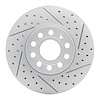 830-74028R Geoperformance Drilled/Slotted Brake Rotor, Fits Select Audi/Volkswagen, Position: Front Right