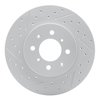 830-76074L Geoperformance Drilled/Slotted Brake Rotor, 2001-2003 Lexus/Toyota/Scion, Position: Front Left