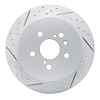 830-76086L Geoperformance Drilled/Slotted Brake Rotor, 2009-2015 Lexus/Toyota/Scion, Position: Rear Left - image 1