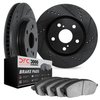 8302-01001 Drilled/Slotted Brake Rotors with 3000-Series Ceramic Brake Pads Kit [Black], 2014-2019 Suzuki, Position: Front - image 2