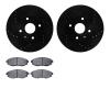 8302-01015 Drilled/Slotted Brake Rotors with 3000-Series Ceramic Brake Pads Kit [Black], 2004-2009 Multiple Makes/Models, Positi - image 1
