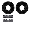 8302-02014 Drilled/Slotted Brake Rotors with 3000-Series Ceramic Brake Pads Kit [Black], 1986-1986 Porsche, Position: Front - image 1