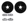 8302-03061 Drilled/Slotted Brake Rotors with 3000-Series Ceramic Brake Pads Kit [Black], 2011-2015 Kia/Hyundai/Genesis, Position - image 1
