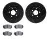 8302-03089 Drilled/Slotted Brake Rotors with 3000-Series Ceramic Brake Pads Kit [Black], Fits Select Kia/Hyundai/Genesis, Positi - image 1