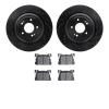8302-10002 Drilled/Slotted Brake Rotors with 3000-Series Ceramic Brake Pads Kit [Black], 2017-2020 Kia/Hyundai/Genesis, Position - image 1