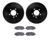 8302-11013 Drilled/Slotted Brake Rotors with 3000-Series Ceramic Brake Pads Kit [Black], 2005-2007 Land Rover, Position: Front - image 1