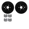 8302-13032 Drilled/Slotted Brake Rotors with 3000-Series Ceramic Brake Pads Kit [Black], 2008-2020 Subaru, Position: Rear - image 1