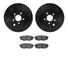 8302-13044 Drilled/Slotted Brake Rotors with 3000-Series Ceramic Brake Pads Kit [Black], Fits Select Multiple Makes/Models, Posi - image 1