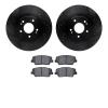 8302-21039 Drilled/Slotted Brake Rotors with 3000-Series Ceramic Brake Pads Kit [Black], 2015-2020 Kia/Hyundai/Genesis, Position - image 1
