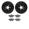 8302-27059 Drilled/Slotted Brake Rotors with 3000-Series Ceramic Brake Pads Kit [Black], 2007-2018 Multiple Makes/Models, Positi - image 1