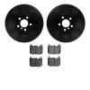 8302-32018 Drilled/Slotted Brake Rotors with 3000-Series Ceramic Brake Pads Kit [Black], 2015-2019 Mini, Position: Front - image 1