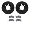8302-37015 Drilled/Slotted Brake Rotors with 3000-Series Ceramic Brake Pads Kit [Black], 2001-2004 Multiple Makes/Models, Positi - image 1