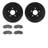 8302-39026 Drilled/Slotted Brake Rotors with 3000-Series Ceramic Brake Pads Kit [Black], Fits Select Multiple Makes/Models, Posi - image 1