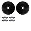 8302-40071 Drilled/Slotted Brake Rotors with 3000-Series Ceramic Brake Pads Kit [Black], 2003-2003 Mopar, Position: Front - image 1