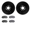 8302-42041 Drilled/Slotted Brake Rotors with 3000-Series Ceramic Brake Pads Kit [Black], 2015-2015 Mopar, Position: Front - image 1