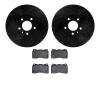 8302-46027 Drilled/Slotted Brake Rotors with 3000-Series Ceramic Brake Pads Kit [Black], 2013-2019 GM, Position: Front - image 1