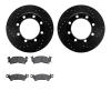 8302-48001 Drilled/Slotted Brake Rotors with 3000-Series Ceramic Brake Pads Kit [Black], 1971-1988 Multiple Makes/Models, Positi - image 1