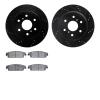 8302-48062 Drilled/Slotted Brake Rotors with 3000-Series Ceramic Brake Pads Kit [Black], 2007-2014 GM, Position: Rear - image 1
