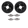 8302-54014 Drilled/Slotted Brake Rotors with 3000-Series Ceramic Brake Pads Kit [Black], 2004-2015 Ford/Lincoln/Mercury/Mazda, P