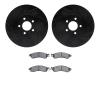 8302-54064 Drilled/Slotted Brake Rotors with 3000-Series Ceramic Brake Pads Kit [Black], 1994-2004 Ford/Lincoln/Mercury/Mazda, P - image 1