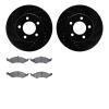 8302-54069 Drilled/Slotted Brake Rotors with 3000-Series Ceramic Brake Pads Kit [Black], 1991-1993 Ford/Lincoln/Mercury/Mazda, P - image 1