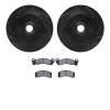 8302-54070 Drilled/Slotted Brake Rotors with 3000-Series Ceramic Brake Pads Kit [Black], 1987-1993 Ford/Lincoln/Mercury/Mazda, P - image 1