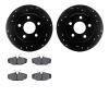 8302-54087 Drilled/Slotted Brake Rotors with 3000-Series Ceramic Brake Pads Kit [Black], 1993-2005 Ford/Lincoln/Mercury/Mazda, P - image 1