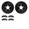 8302-54104 Drilled/Slotted Brake Rotors with 3000-Series Ceramic Brake Pads Kit [Black], 1995-2002 Ford/Lincoln/Mercury/Mazda, P - image 1