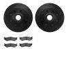8302-54114 Drilled/Slotted Brake Rotors with 3000-Series Ceramic Brake Pads Kit [Black], 2000-2004 Ford/Lincoln/Mercury/Mazda, P - image 1