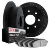8302-54121 Drilled/Slotted Brake Rotors with 3000-Series Ceramic Brake Pads Kit [Black], 1997-2004 Ford/Lincoln/Mercury/Mazda, P - image 2