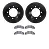 8302-54123 Drilled/Slotted Brake Rotors with 3000-Series Ceramic Brake Pads Kit [Black], 1999-1999 Ford/Lincoln/Mercury/Mazda, P - image 1