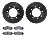 8302-54131 Drilled/Slotted Brake Rotors with 3000-Series Ceramic Brake Pads Kit [Black], 1999-2005 Ford/Lincoln/Mercury/Mazda, P - image 1