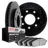 8302-54156 Drilled/Slotted Brake Rotors with 3000-Series Ceramic Brake Pads Kit [Black], 2004-2008 Ford/Lincoln/Mercury/Mazda, P - image 1