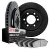 8302-54157 Drilled/Slotted Brake Rotors with 3000-Series Ceramic Brake Pads Kit [Black], 2004-2008 Ford/Lincoln/Mercury/Mazda, P - image 2